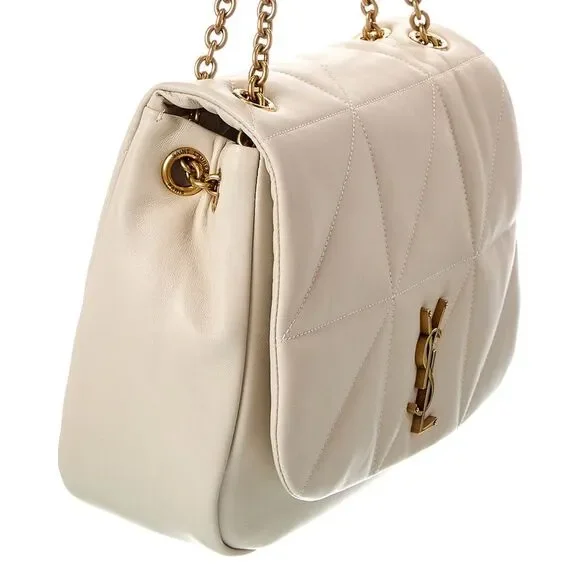 Saint Laurent Jamie 4.3 Medium Leather Shoulder Bag, White - Picture 3 of 5